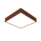 LUMICOM - MONDRIAN PLAFONIERA 42X42 METALLO CORTEN 30W 4000K