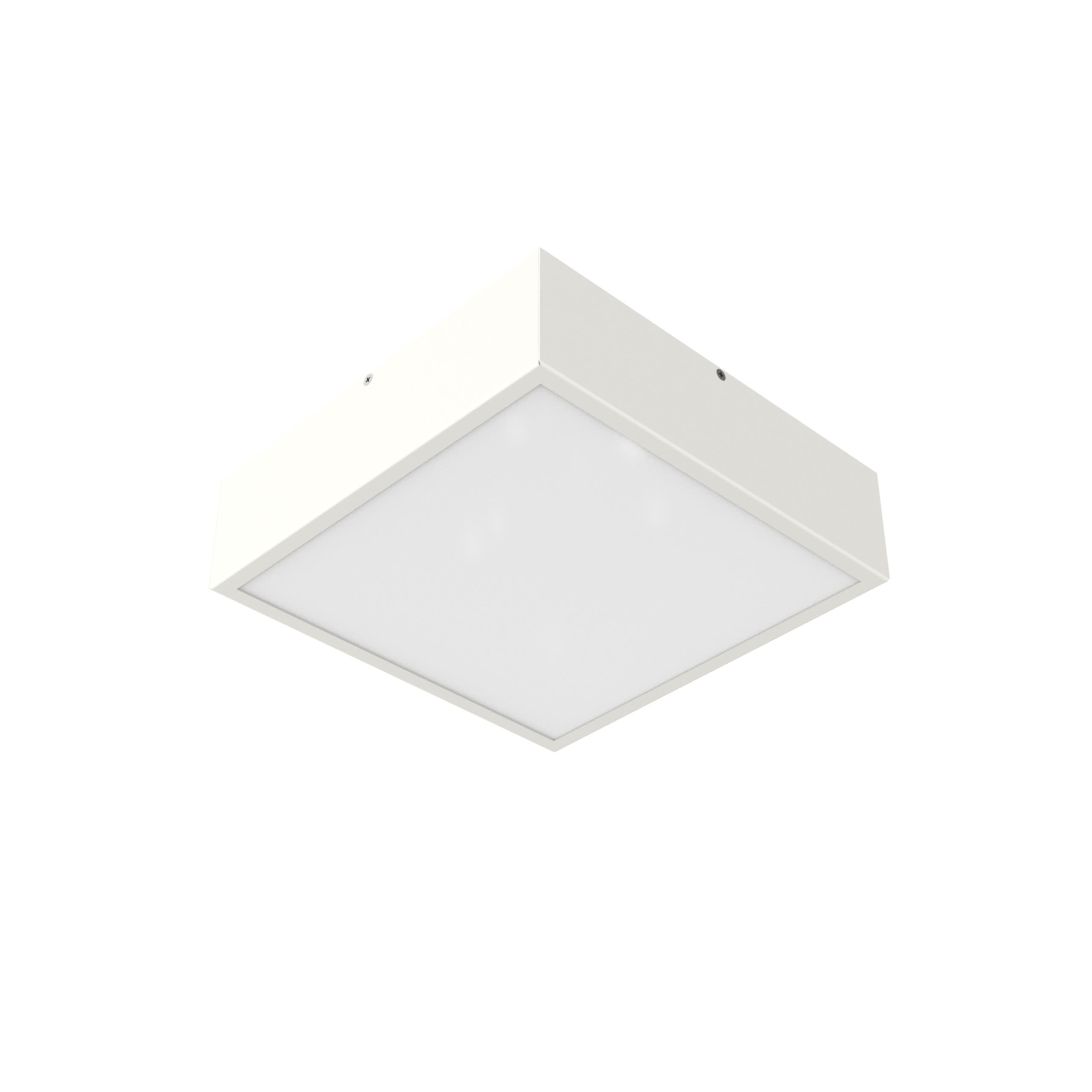 LUMICOM - MONDRIAN PLAFONIERA 28X28 METALLO BIANCO OPACO 18W 4000K