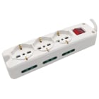 MED - Presa multipla BIANCA 3 prese schuko bivalenti + 6 prese laterali CAVO 1,5MT.