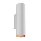 LUMICOM - LUMICOM | ROND Applique, 2X GU10, max 33W, metallo, bianco opaco/foglia rame, H18cm