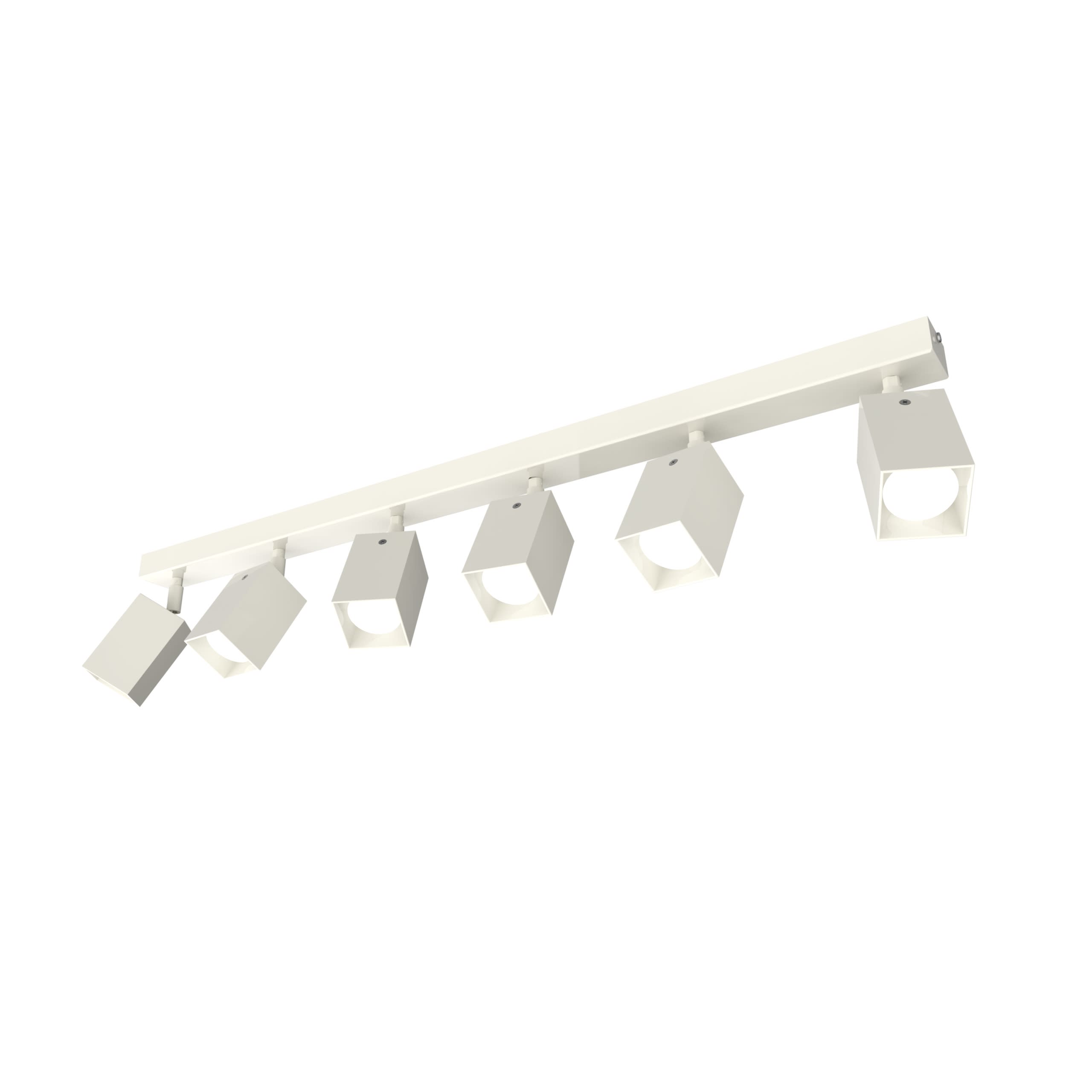 LUMICOM - LUMICOM | BRINCK Deckenleuchte XL, 6X GU10, max 33W, metall, weiß glänzende, L.6cm