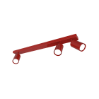 LUMICOM - LUMICOM | FLECK Plafoniera, 3x GU10, max 33W, metallo, rosso lucido, D.6cm