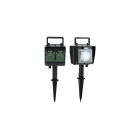 BRENNENSTHUL - Presa da giardino con picchetto di terra, 2 prese, con timer, nero, IP44, cavo 5m H07RN-F 3G1.5