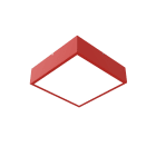 LUMICOM - MONDRIAN DECKENLEUCHTE 28X28 METALLO ROT glänzende 18W 4000K