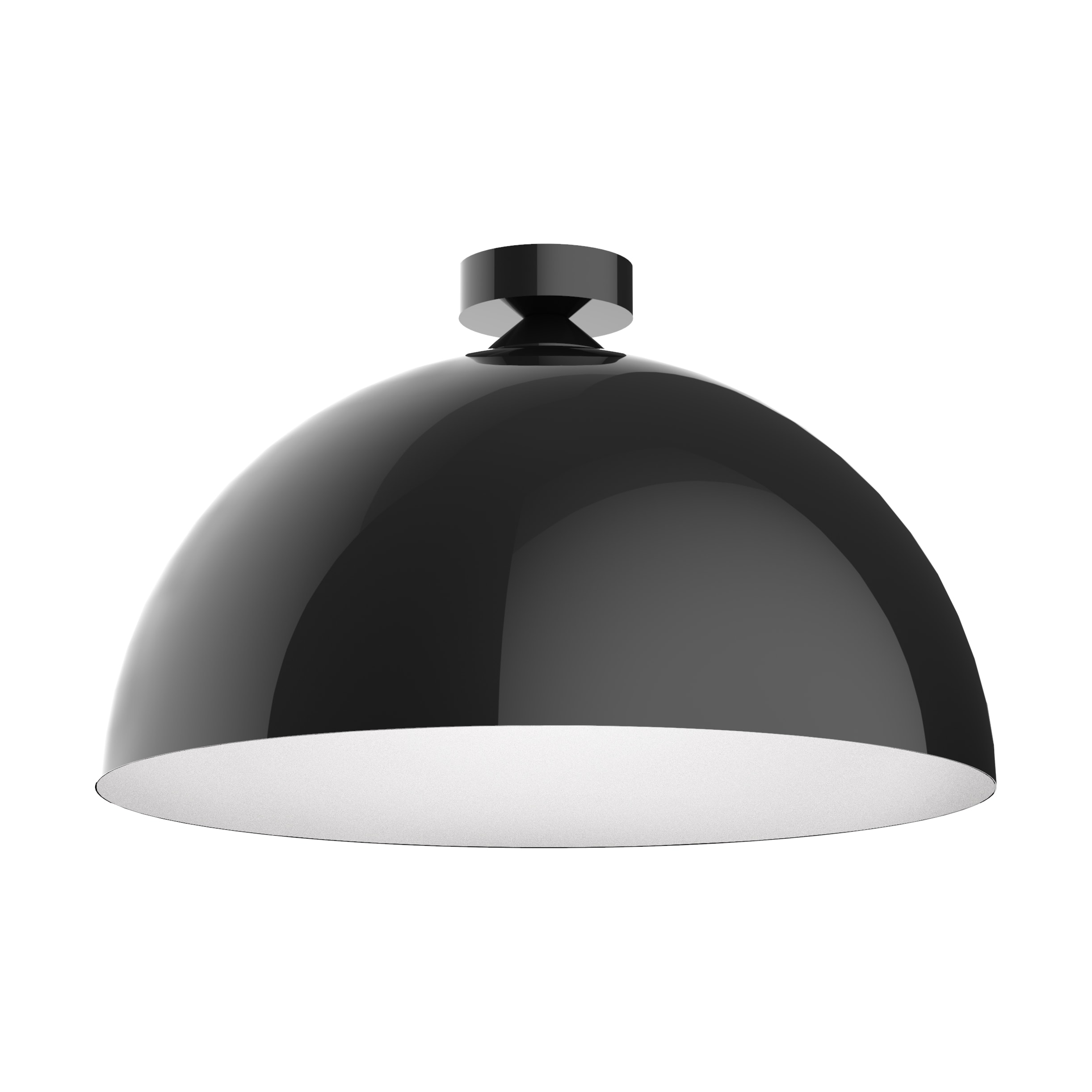 LUMICOM - CASSIS DECKENLEUCHTE Ø40 GLÄNZEND SCHWARZ /WEISS METALL 1x E27