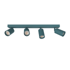 LUMICOM - LUMICOM | FORM L Plafoniera, 4X GU10, max 33W, metallo, blu mediterraneo, L.60cm