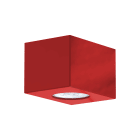 LUMICOM - LUMICOM | MANHATTAN S Plafoniera, 1X GU10, max 33W, metallo, rosso lucido, 10x10cm