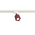 LUMICOM - BRICK TRACK H10 L.6 METALLO ROSSO COWHIDE 1XGU10