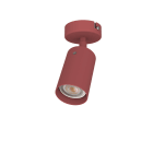 LUMICOM - LUMICOM | FORM S Plafoniera, 1X GU10, max 33W, metallo, rosso cowhide, D.6cm