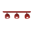 LUMICOM - LUMICOM | CAMPANELLA Deckenleuchte, 3X GU10, max 33W, metall, rot glänzende, D.12cm