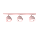 LUMICOM - LUMICOM | CAMPANELLA Plafoniera, 3X GU10, max 33W, metallo, rosa, D.12cm