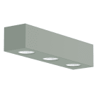 LUMICOM - LUMICOM | MANHATTAN L Plafoniera, 3X GU10, max 33W, metallo, verde iceberg, 30x10cm