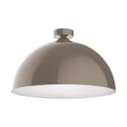 LUMICOM - CASSIS plafoniera Ø40 metallo tortora lucido/bianco 1x E27