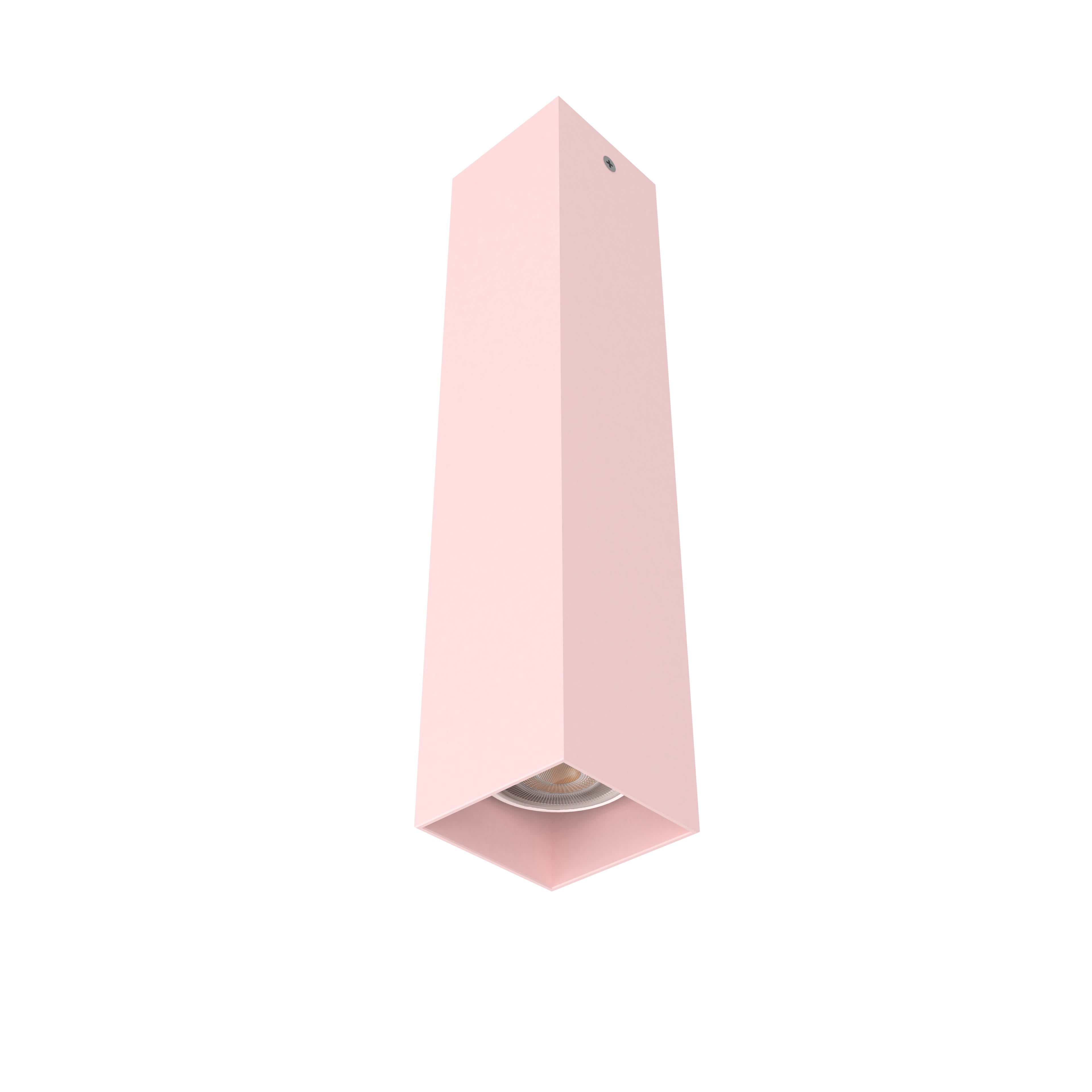 LUMICOM - LUMICOM | CUBE Plafoniera, 1X GU10, max 33W, metallo, rosa, H30cm