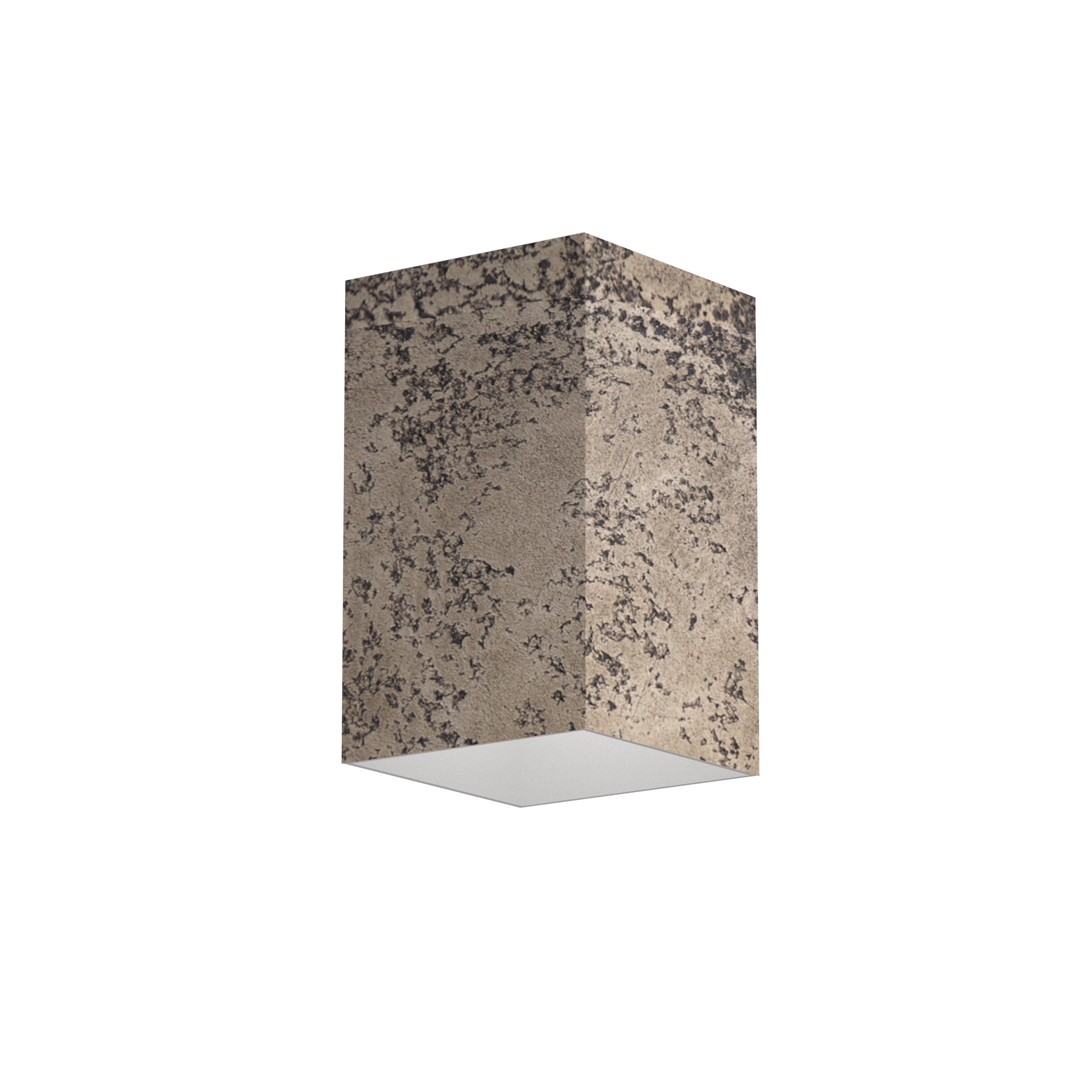 LUMICOM - LUMICOM | CUBE Plafoniera, 1X GU10, max 33W, metallo, cemento, H10cm