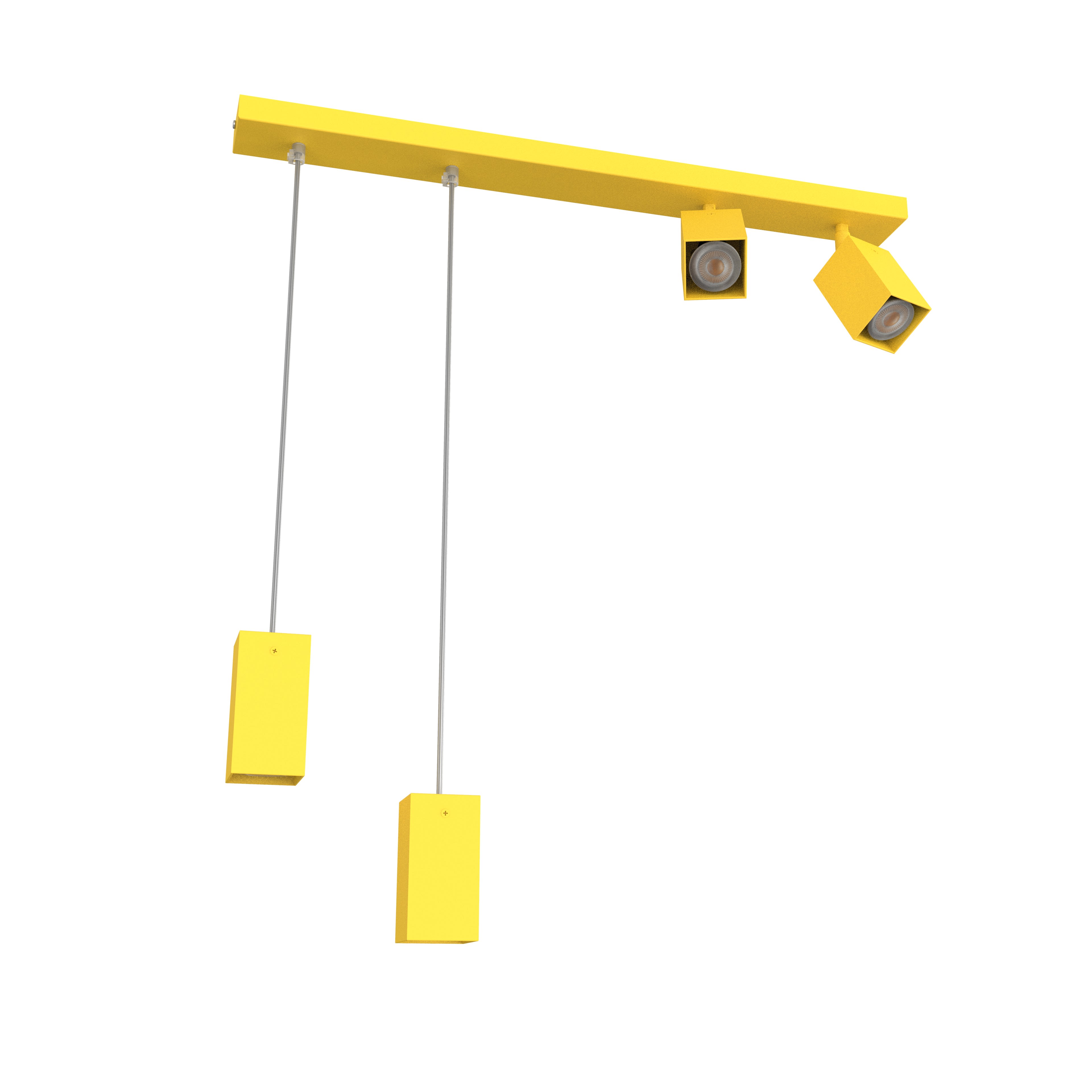 LUMICOM - HYBRICK deckenleucHte/pendelleuchte  H15 zink gelb metall 4XGU10