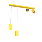 LUMICOM - HYBRICK plf/sosp h15 metallo giallo zinc 4xGU10