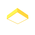 LUMICOM - MONDRIAN PLAFONIERA 28X28 METALLO GIALLO ZINC 18W 4000K