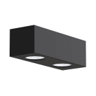 LUMICOM - LUMICOM | MANHATTAN M Plafoniera, 2X GU10, max 33W, metallo, nero opaco, 25x10cm