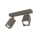 LUMICOM - LUMICOM | BRINCK Plafoniera M, 2X GU10, max 33W, metallo, tortora lucido, L.6cm