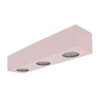 LUMICOM - LUMICOM | MANHATTAN L Plafoniera, 3X GU10, max 33W, metallo, rosa, 30x10cm
