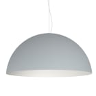LUMICOM - CASSIS sospensione Ø60 metallo grigio/bianco 1 x E27