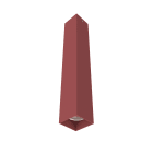 LUMICOM - LUMICOM | CUBE Plafoniera, 1X GU10, max 33W, metallo, rosso cowhide, H40cm
