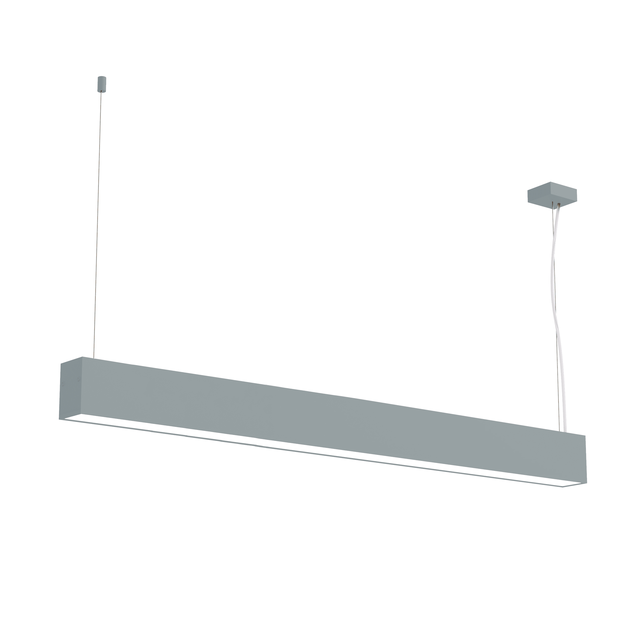 LUMICOM - LUMICOM | LINEAR Sospensione, STRIP LED INTEGRATA, 24W, 4000K, metallo, grigio, L100cm