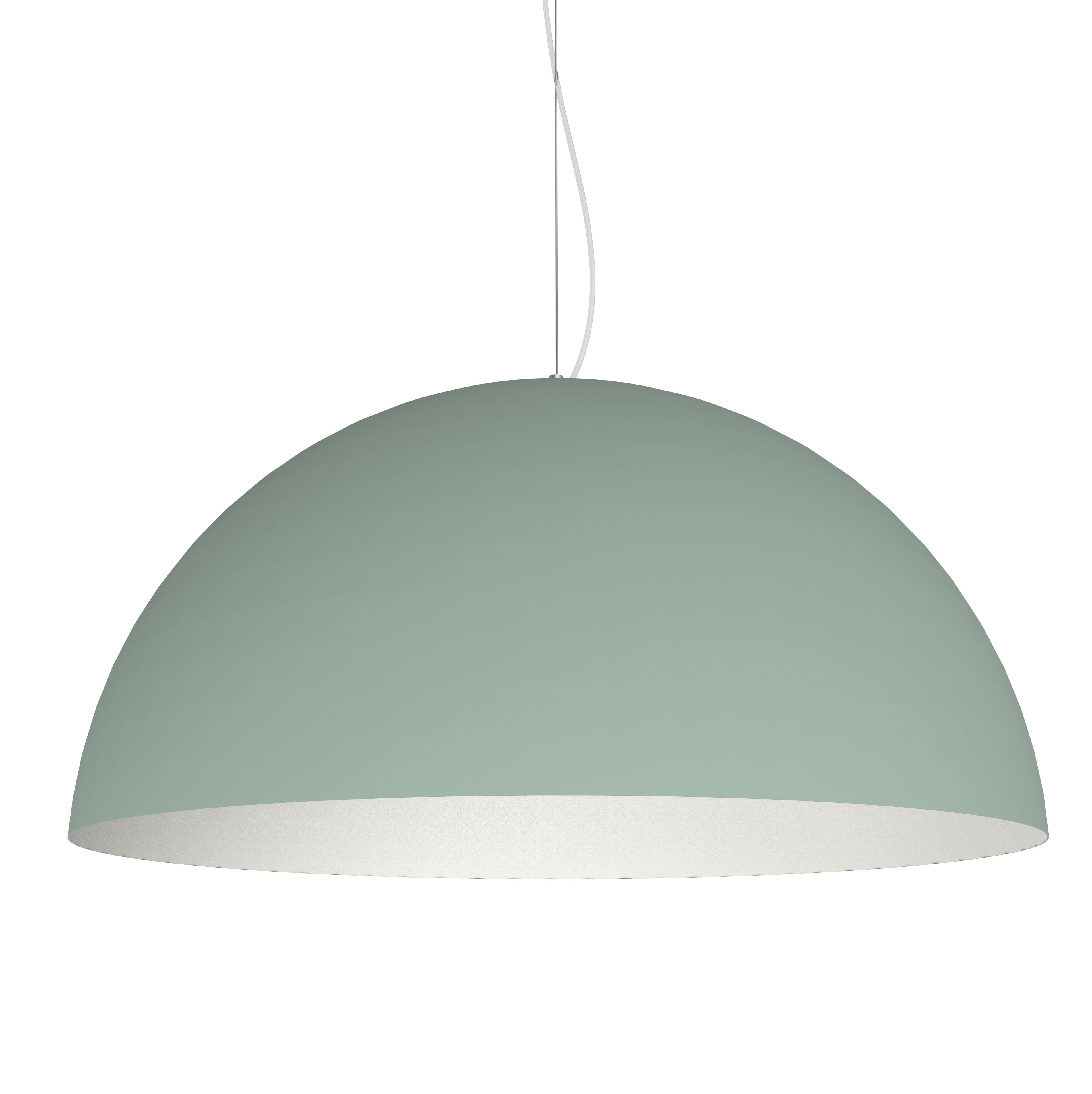 LUMICOM - CASSIS sospensione Ø60 metallo verde iceberg/bianco 1 x E27