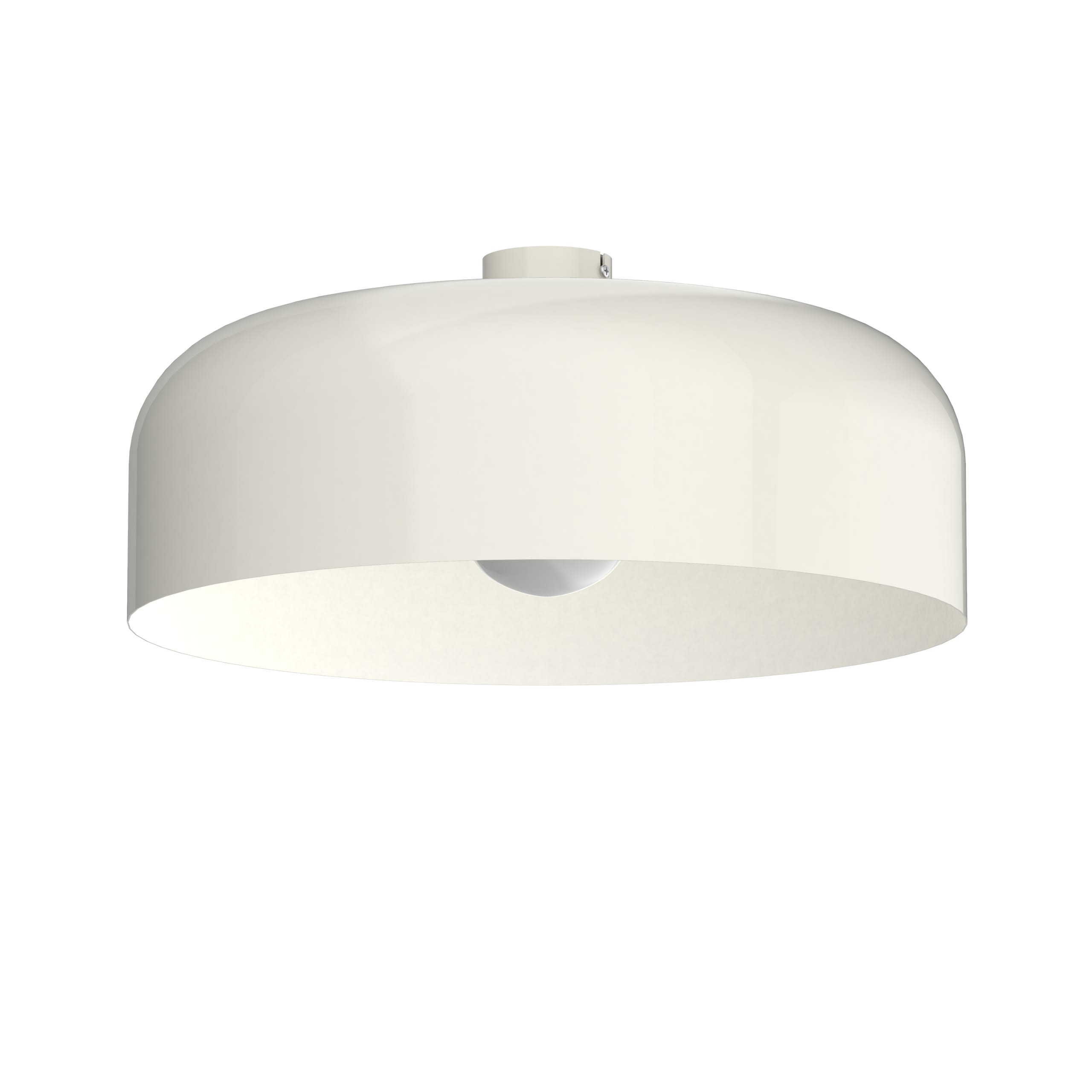 LUMICOM - TUZZI Deckenleuchte, ø 50 cm, glänzend weißes Metall, 1xE27