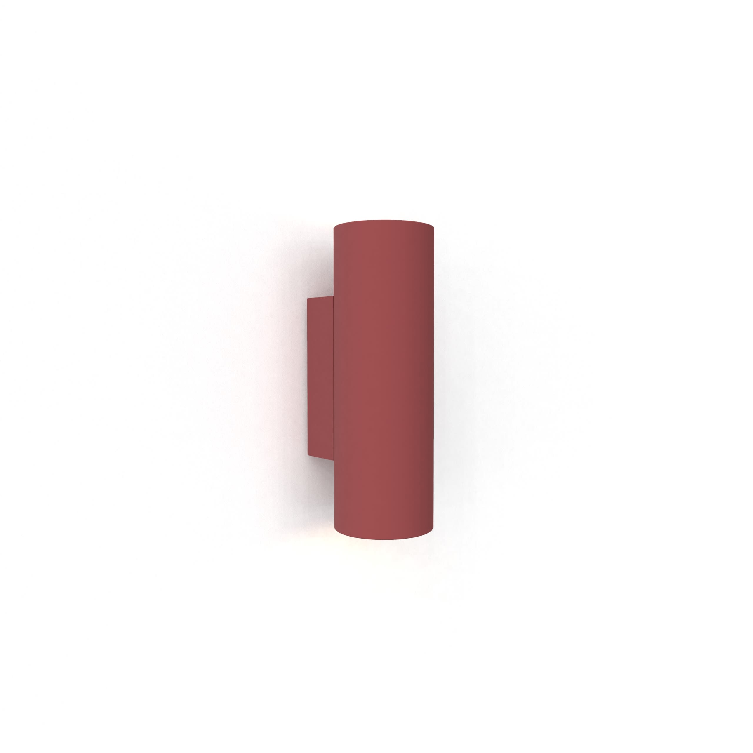 LUMICOM - LUMICOM | ROND Applique, 2x GU10, max 33W, metallo, rosso cowhide, D.6cm x H18cm
