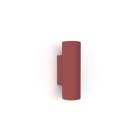 LUMICOM - LUMICOM | ROND Applique, 2x GU10, max 33W, metallo, rosso cowhide, D.6cm x H18cm