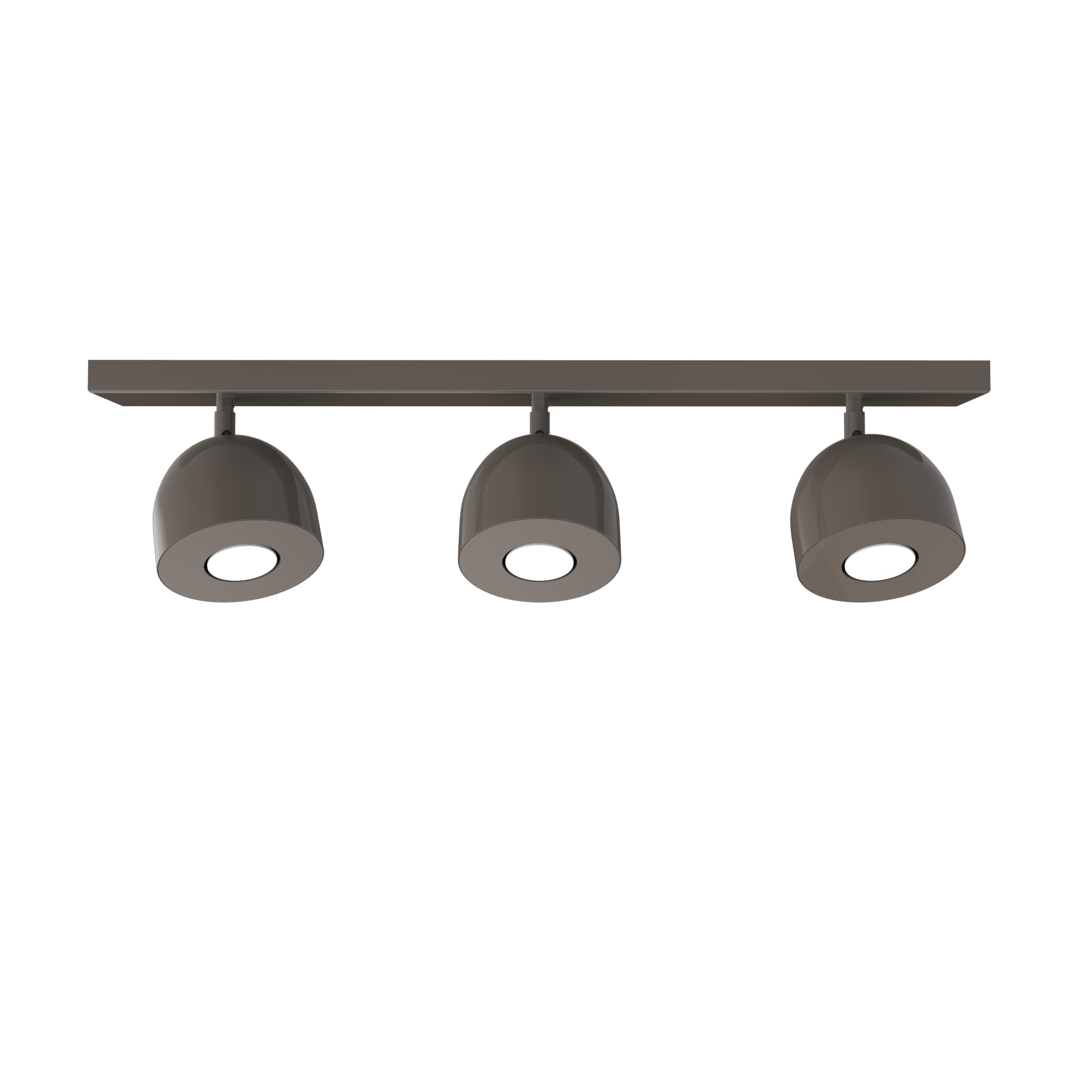LUMICOM - LUMICOM | CAMPANELLA Plafoniera, 3X GU10, max 33W, metallo, tortora lucido, D.12cm