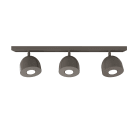 LUMICOM - LUMICOM | CAMPANELLA Plafoniera, 3X GU10, max 33W, metallo, tortora lucido, D.12cm