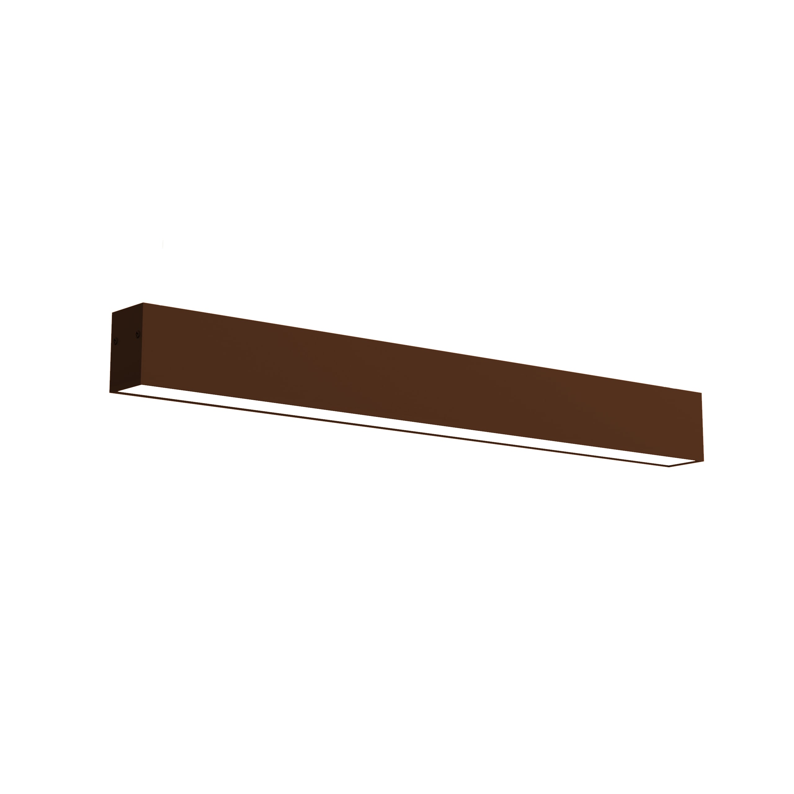 LUMICOM - LUMICOM | LINEAR Plafoniera, STRIP LED INTEGRATA, 9.6W, 4000K, metallo, marrone corten, L40cm