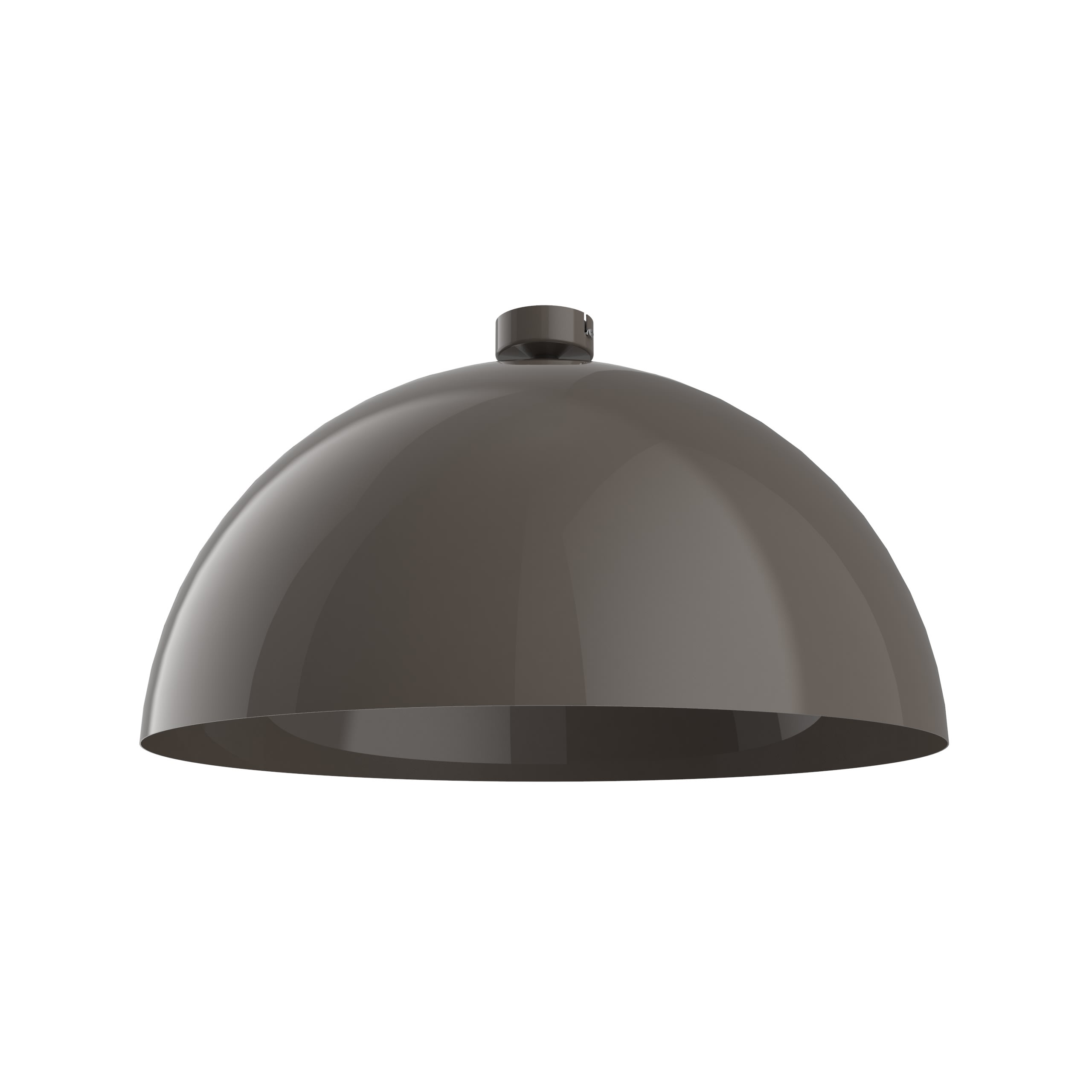 LUMICOM - CASSIS plafoniera Ø60 metallo tortora lucido 1x E27