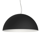 LUMICOM - CASSIS sospensione Ø60 metallo nero opaco/bianco 1x E27