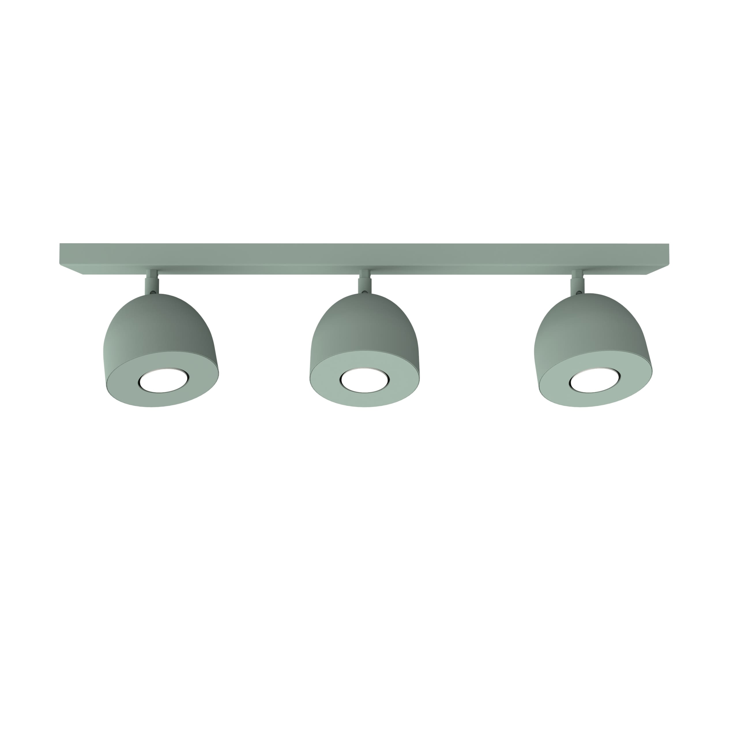 LUMICOM - LUMICOM | CAMPANELLA Plafoniera, 3X GU10, max 33W, metallo, verde iceberg, D.12cm