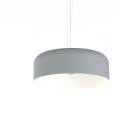 LUMICOM - TUZZI sospensione ø50 metallo grigio window/bianco 1XE27