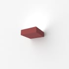 LUMICOM - MONDRIAN APPLIQUE LED 14X14 METALLO ROSSO COWHIDE 10W 4000K