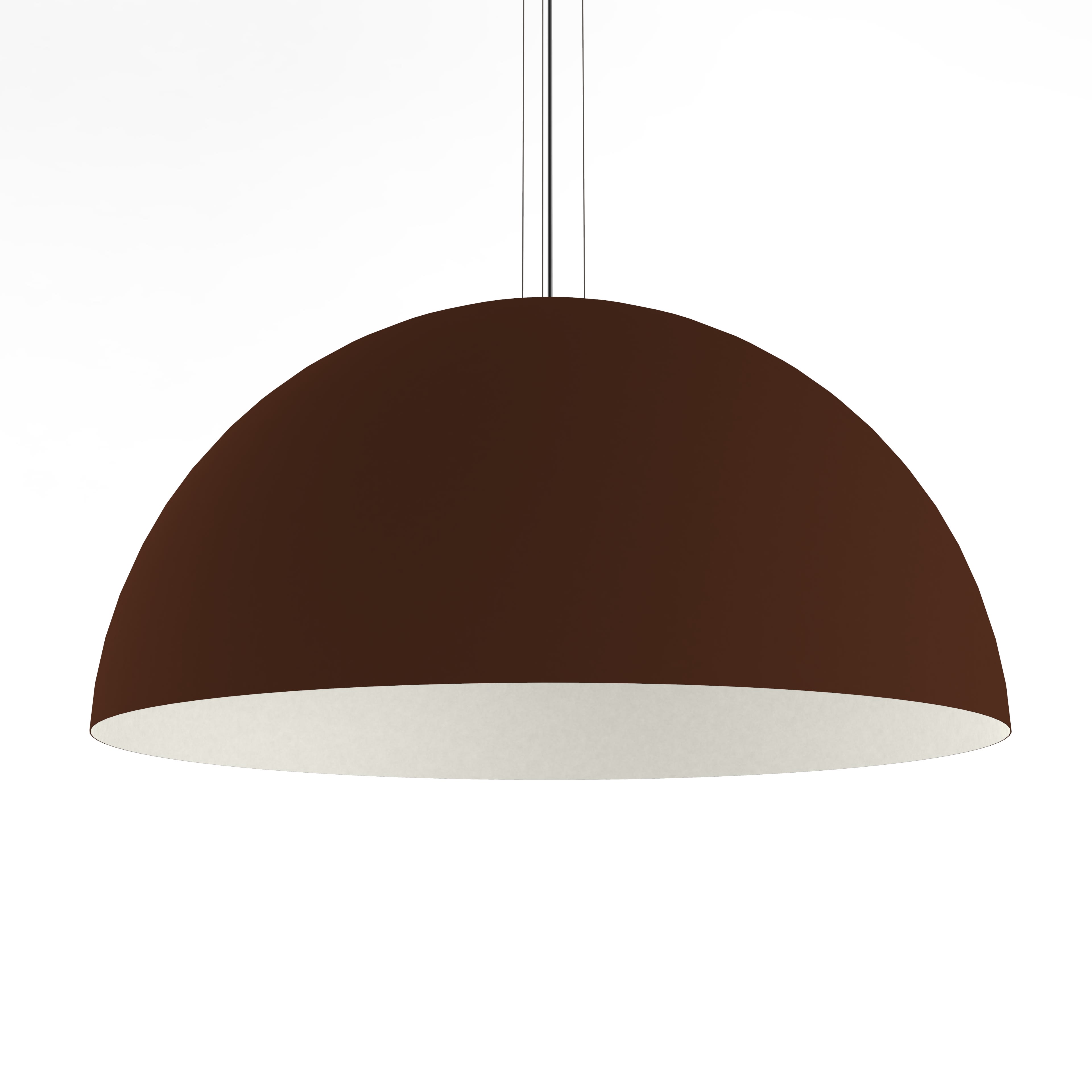 LUMICOM - CASSIS SOSPENSIONE Ø80 METALLO CORTEN / BIANCO 1 X E27