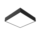 LUMICOM - MONDRIAN PLAFONIERA 42X42 METALLO NERO OPACO 30W 4000K