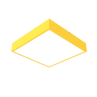 LUMICOM - MONDRIAN PLAFONIERA 42X42 METALLO GIALLO ZINC 30W 4000K