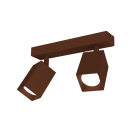 LUMICOM - LUMICOM | BRINCK Plafoniera M, 2X GU10, max 33W, metallo, corten, L.6cm
