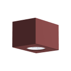 LUMICOM - LUMICOM | MANHATTAN S Plafoniera, 1X GU10, max 33W, metallo, rosso cowhide, 10x10cm