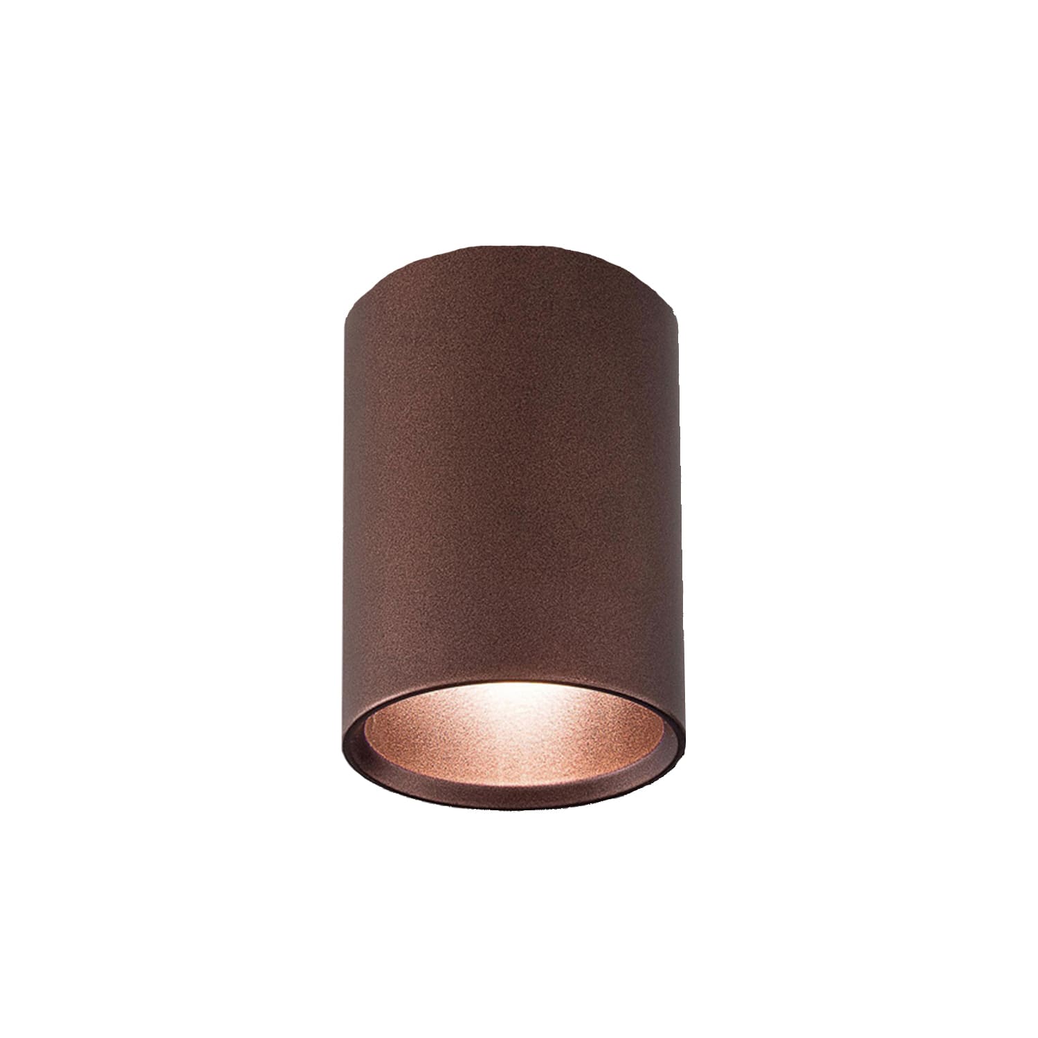 LUMICOM - LUMICOM | ROND Plafoniera, 1x GU10, max 33W, metallo, marrone corten, D.6cm x H10cm