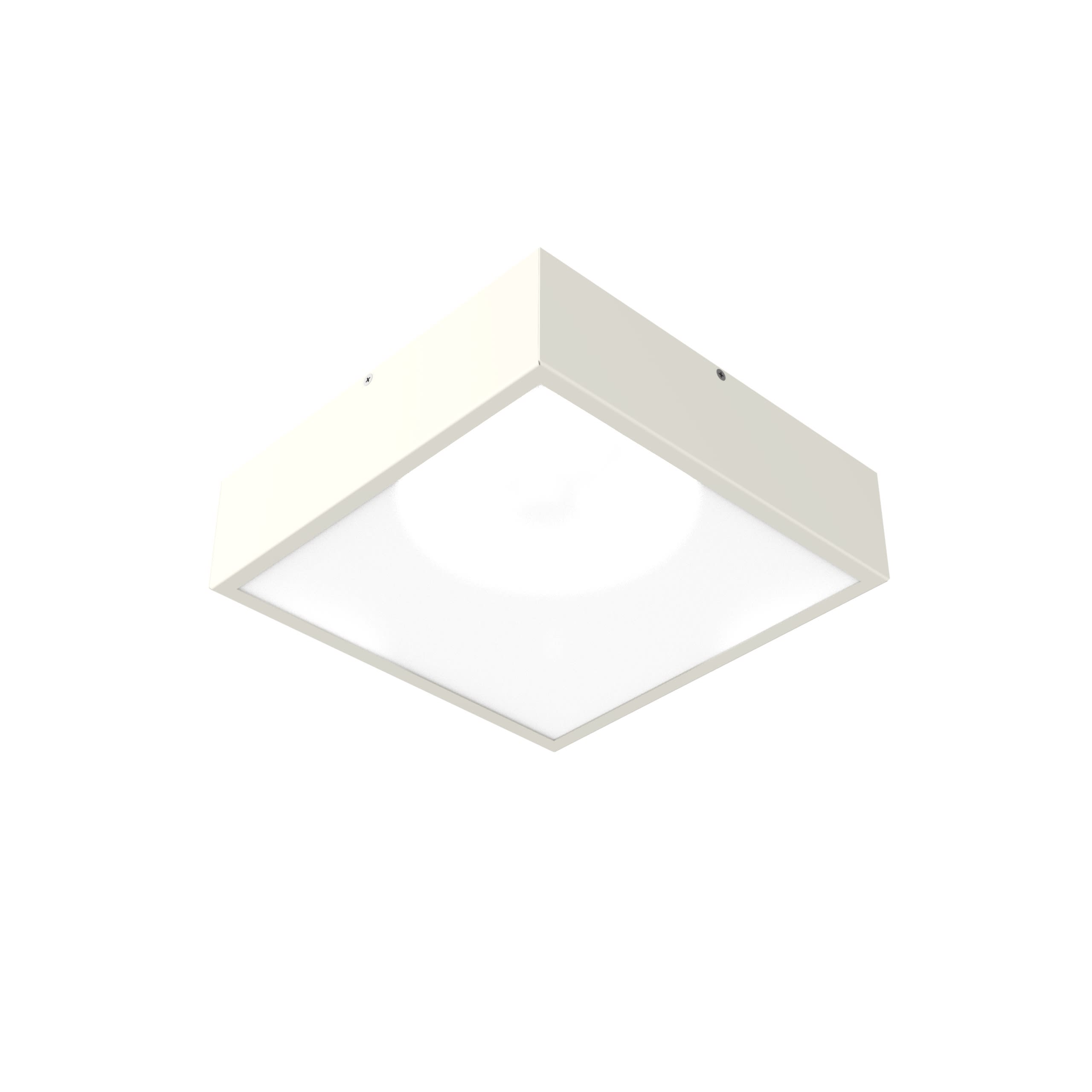 LUMICOM - MONDRIAN PLAFONIERA 28X28 METALLO BIANCO LUCIDO 18W 4000K