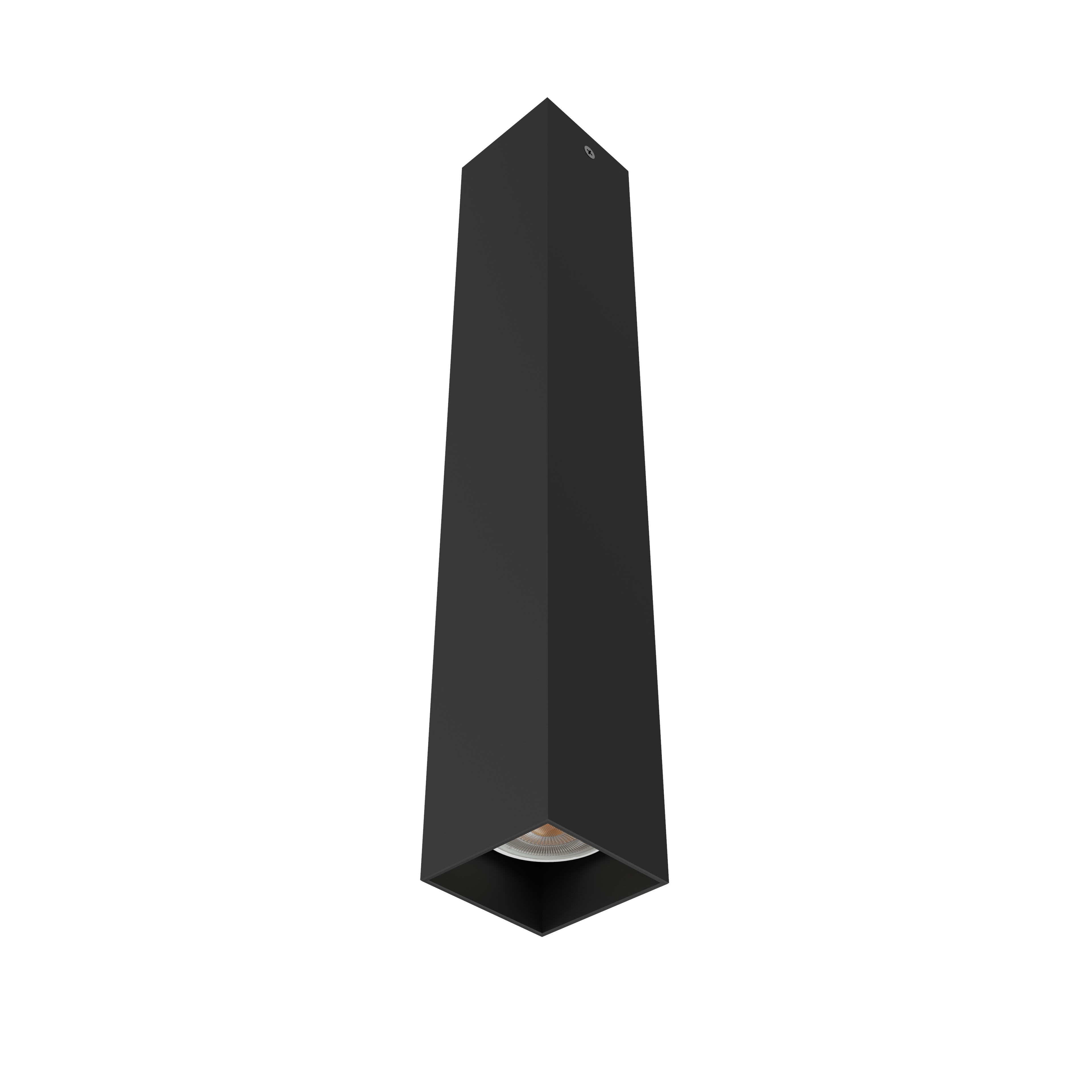 LUMICOM - LUMICOM | CUBE Plafoniera, 1X GU10, max 33W, metallo, nero opaco, H40cm