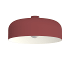 LUMICOM - TUZZI plafoniera ø50 metallo cowhide red/bianco 1XE27