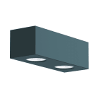 LUMICOM - LUMICOM | MANHATTAN M Plafoniera, 2X GU10, max 33W, metallo, blu mediterraneo, 25x10cm
